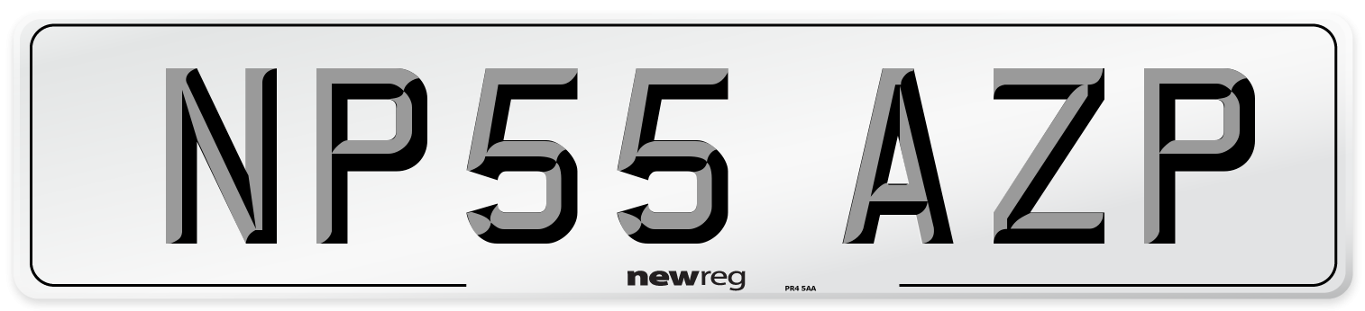 NP55 AZP Number Plate from New Reg